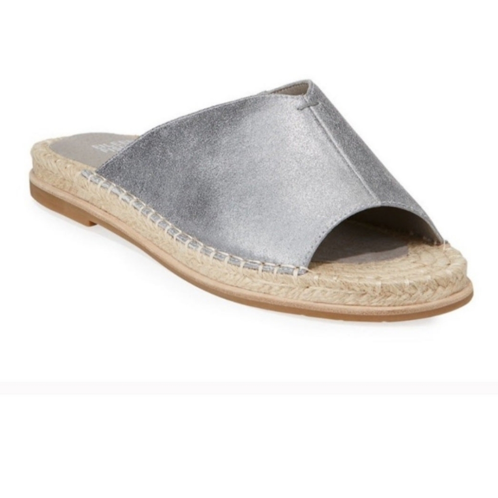 Eileen Fisher Silver Espadrilles with Modern Design